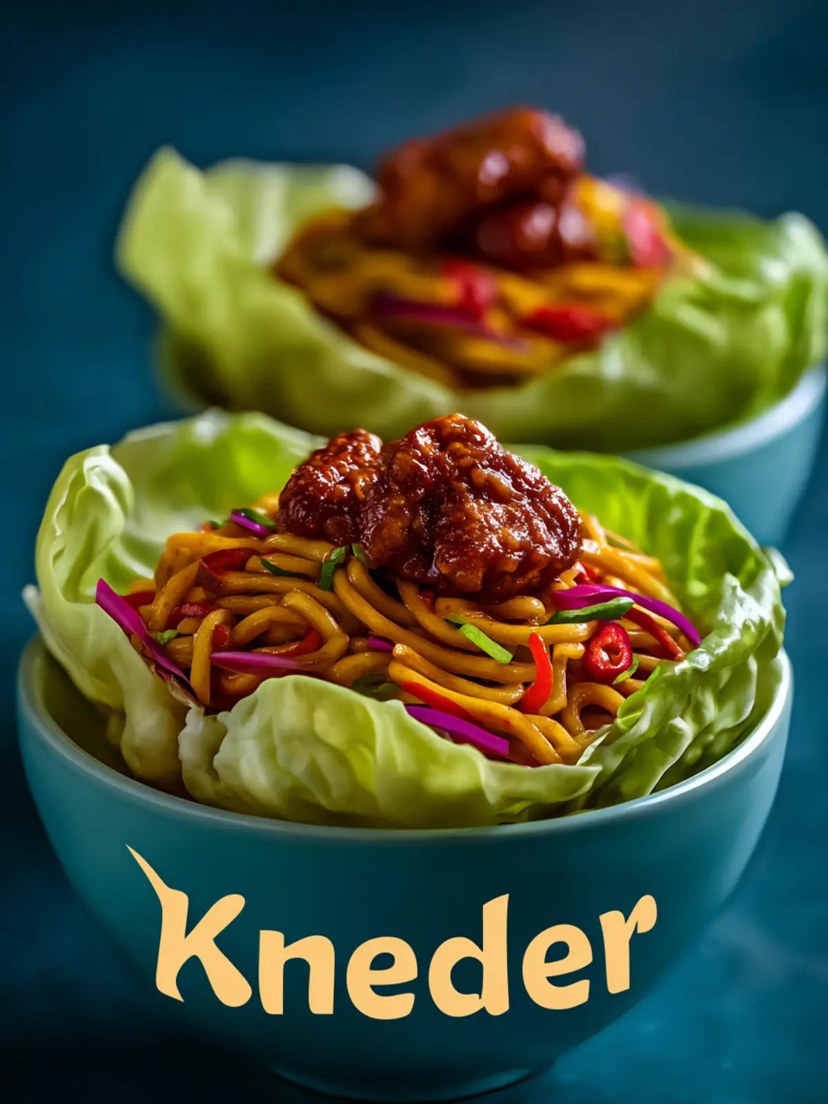 Delicious Singapore Noodle and Chicken Lettuce Cups to Savor Fourth Image ygqrgr