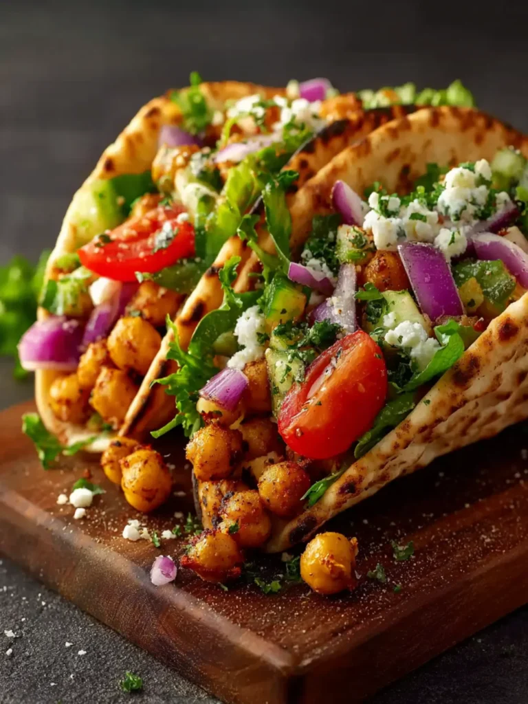 Mediterranean Chickpea Pita Tacos First Image