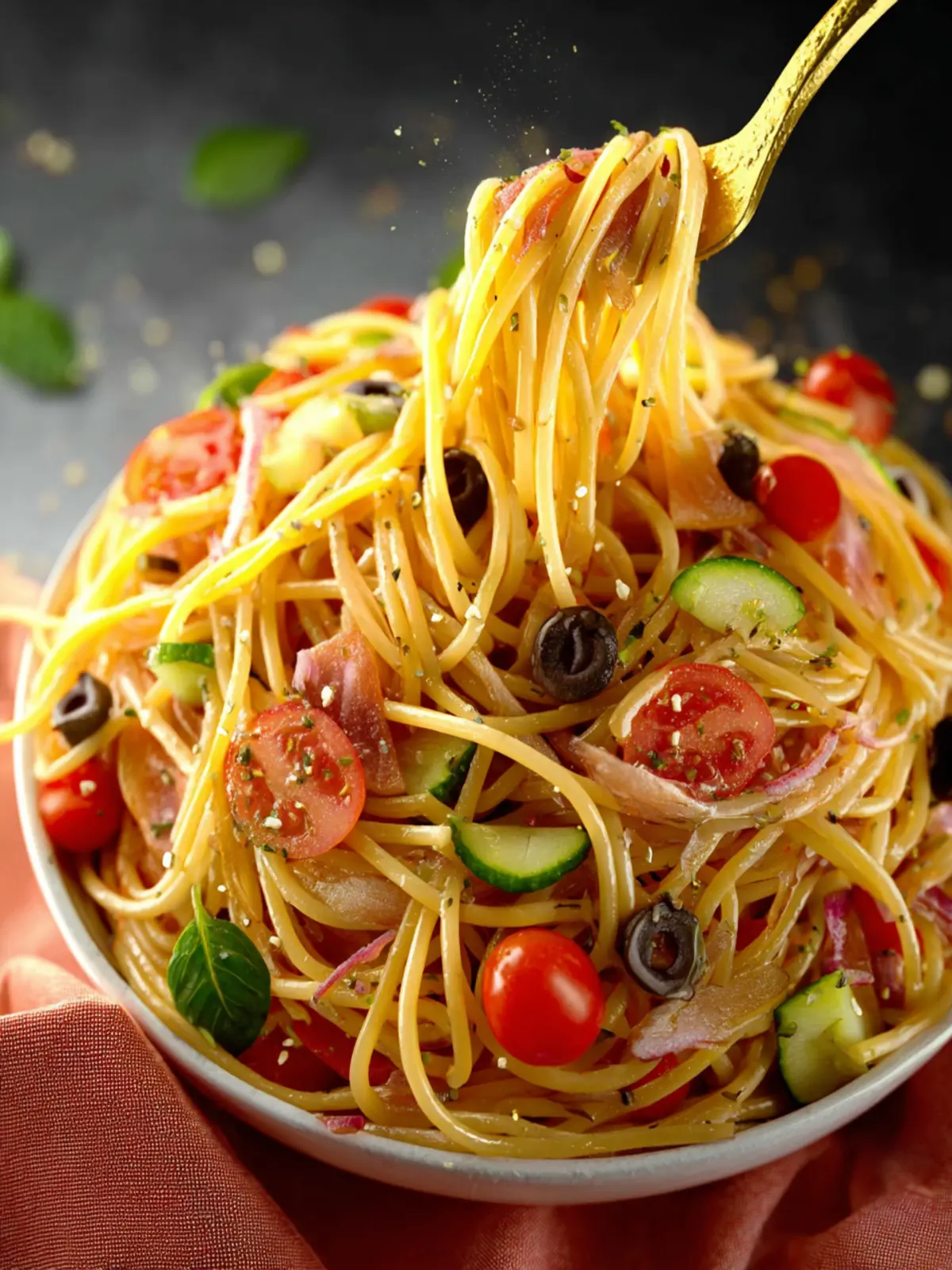 Spaghetti Salad with Italian Dressing First Image