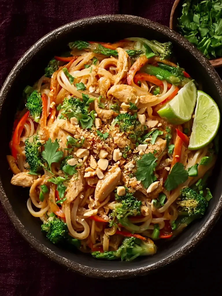 Thai Peanut Chicken Noodle Bowls First Image