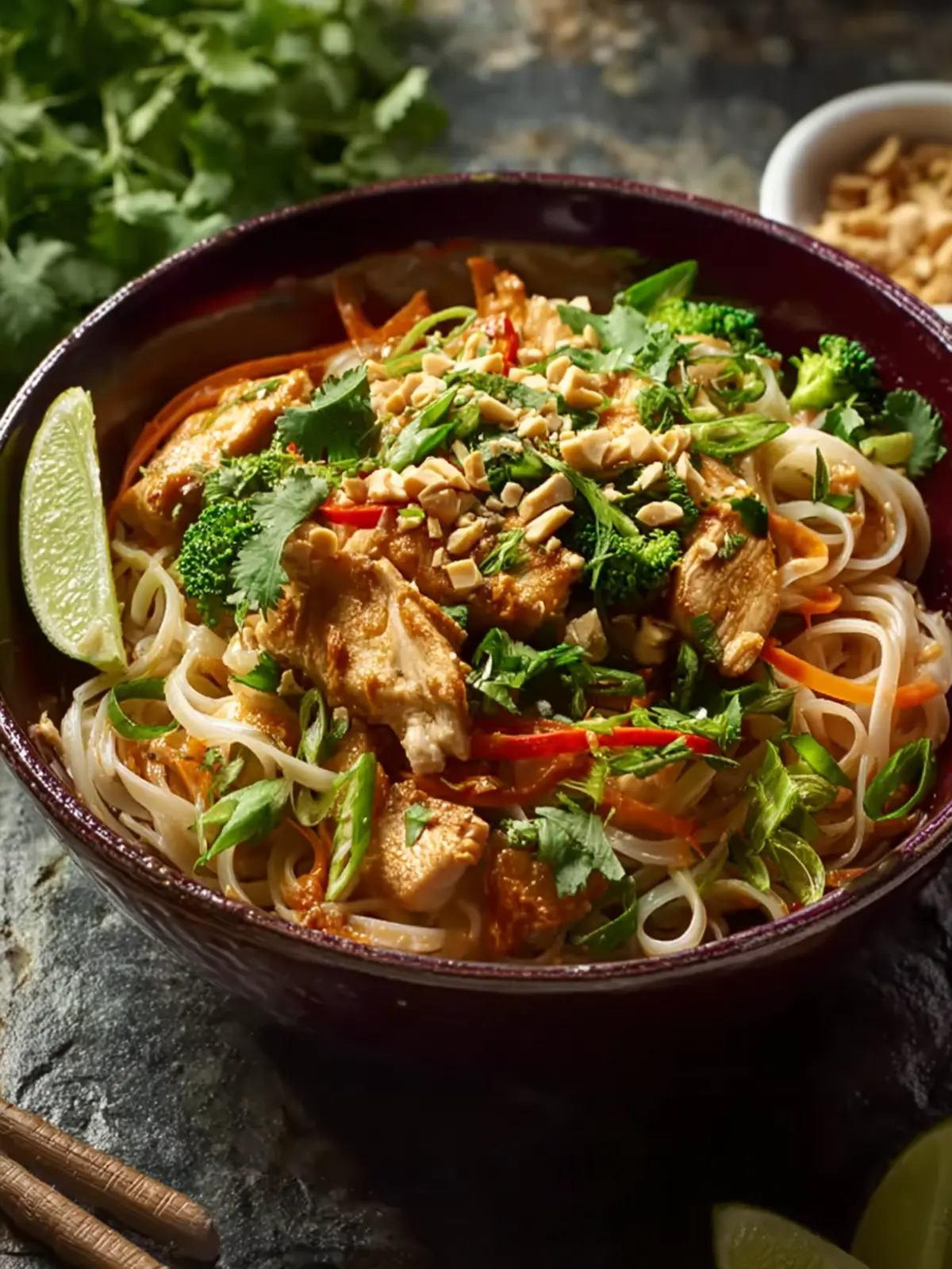 Thai Peanut Chicken Noodle Bowls Fourth Image tsghwl