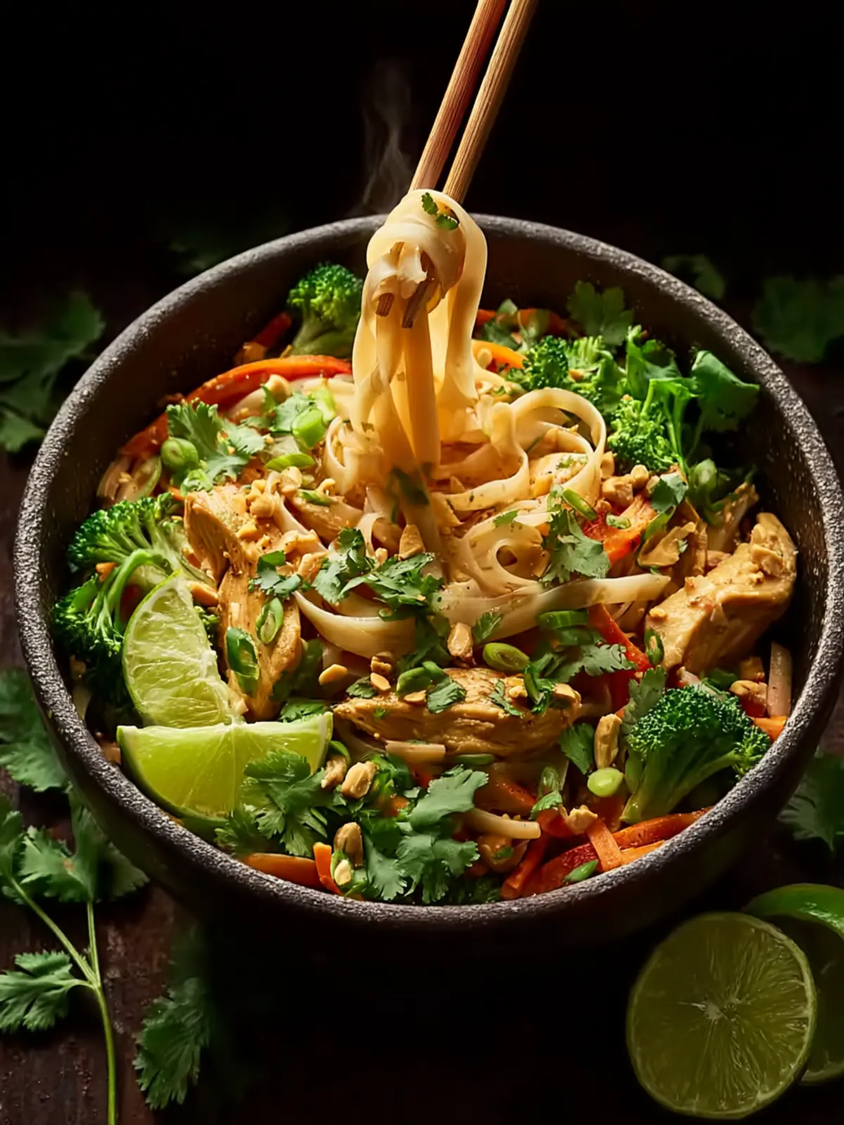 Thai Peanut Chicken Noodle Bowls Second Image puwkay