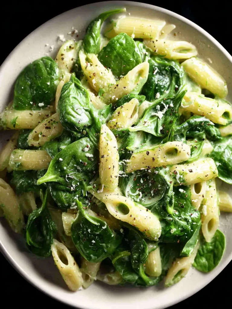 Creamy Spinach Pasta First Image