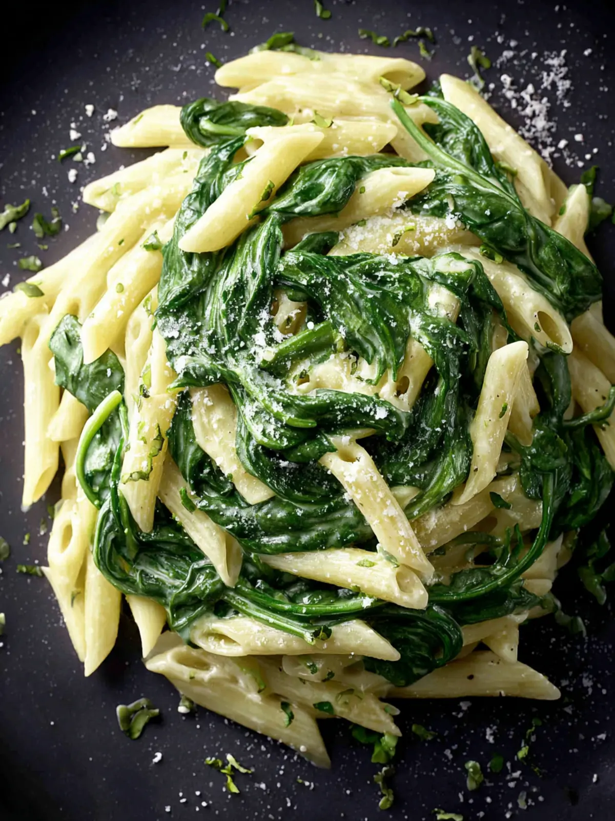 Creamy Spinach Pasta Second Image ayjabw