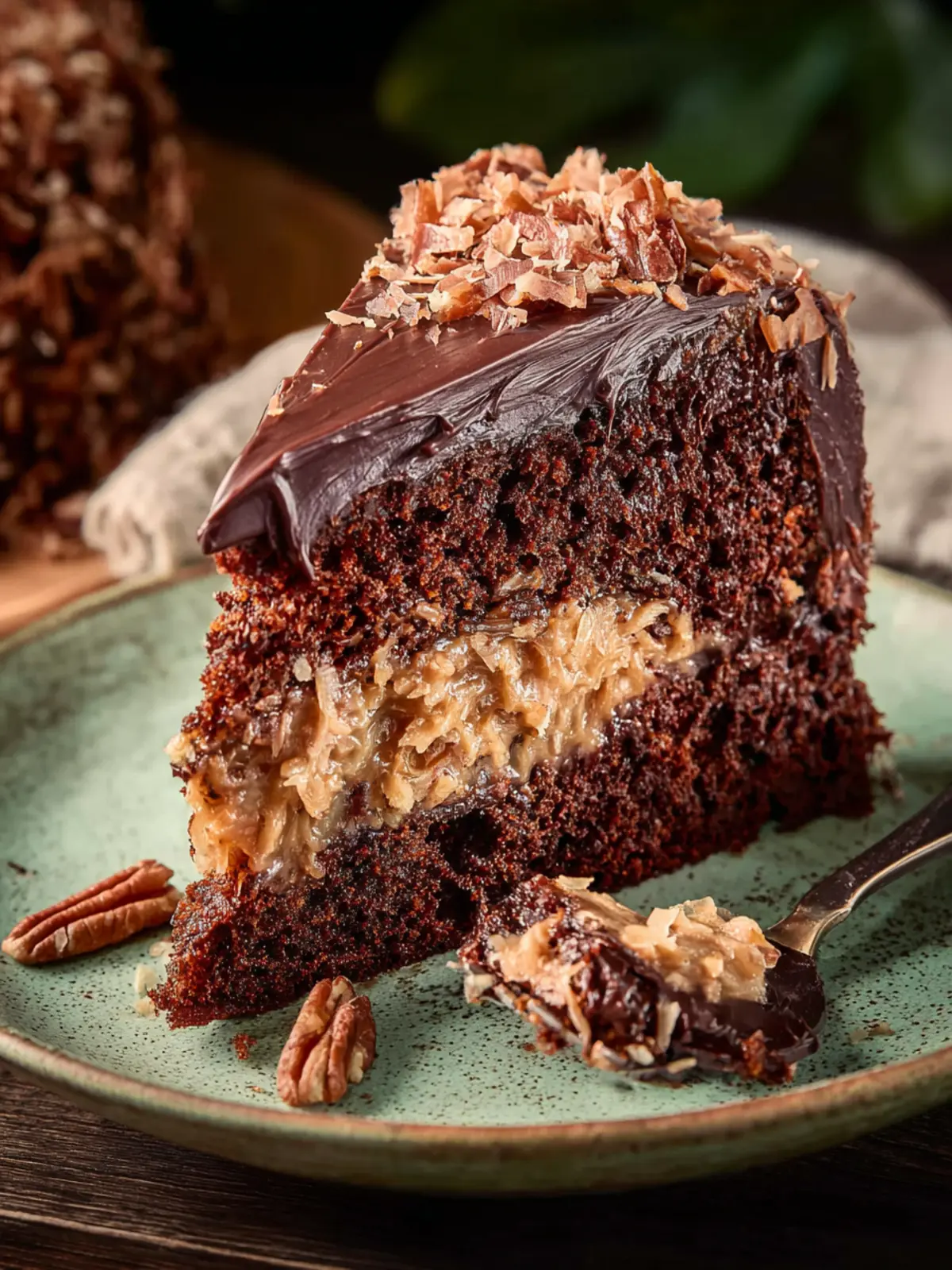 Vegan German Chocolate Cake First Image