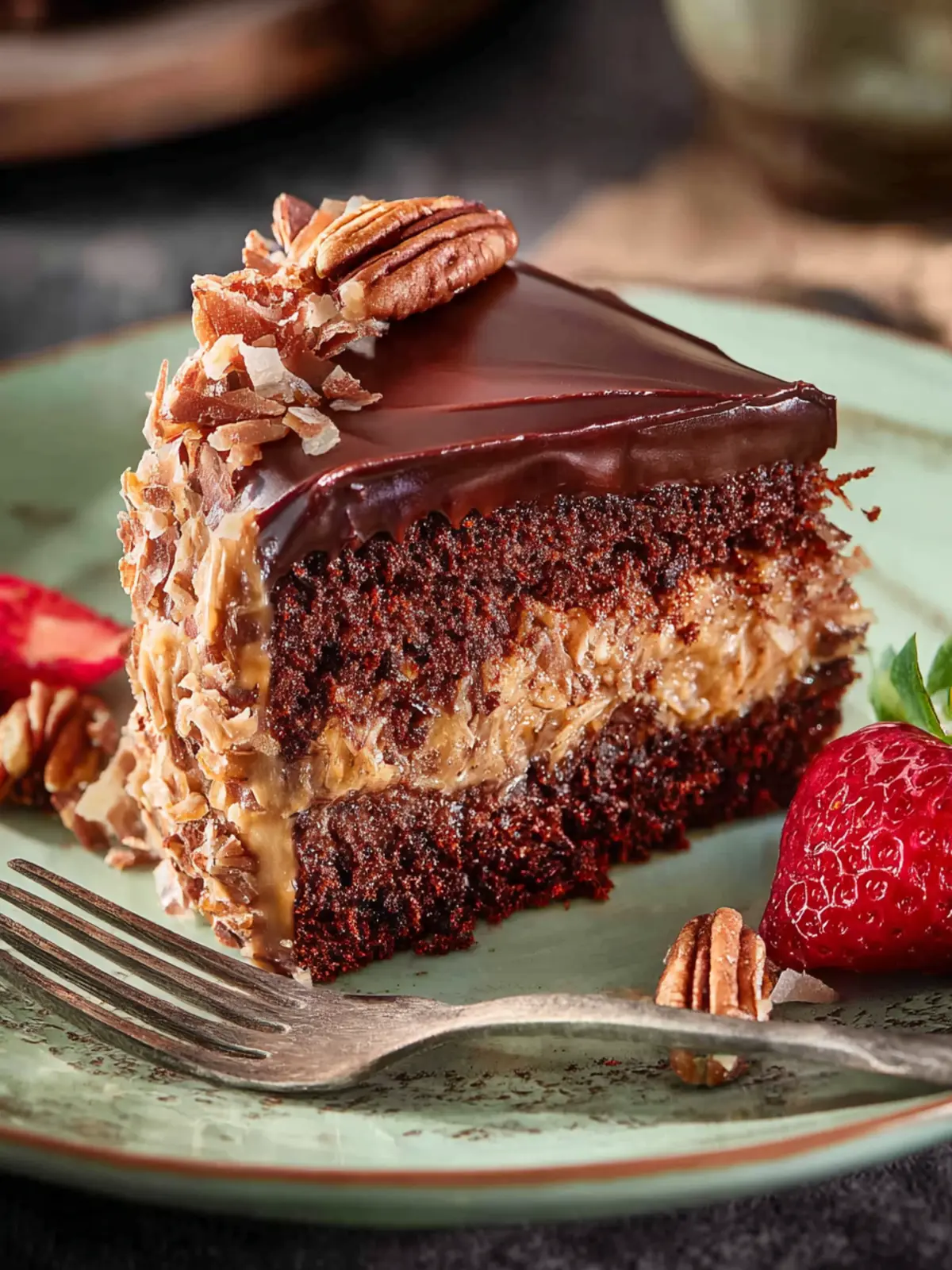 Vegan German Chocolate Cake: Irresistibly Decadent Delight 6 Vegan German Chocolate Cake Second Image woqty6