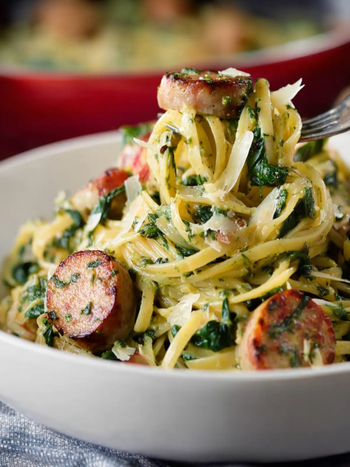 chicken sausage pesto pasta spinach Third Image gprew8